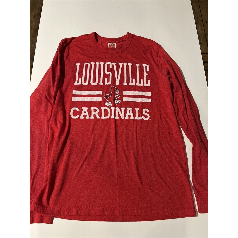 LOUISVILLE CARDINALS Shirt Long Sleeve Men’s L HOMAGE!!!